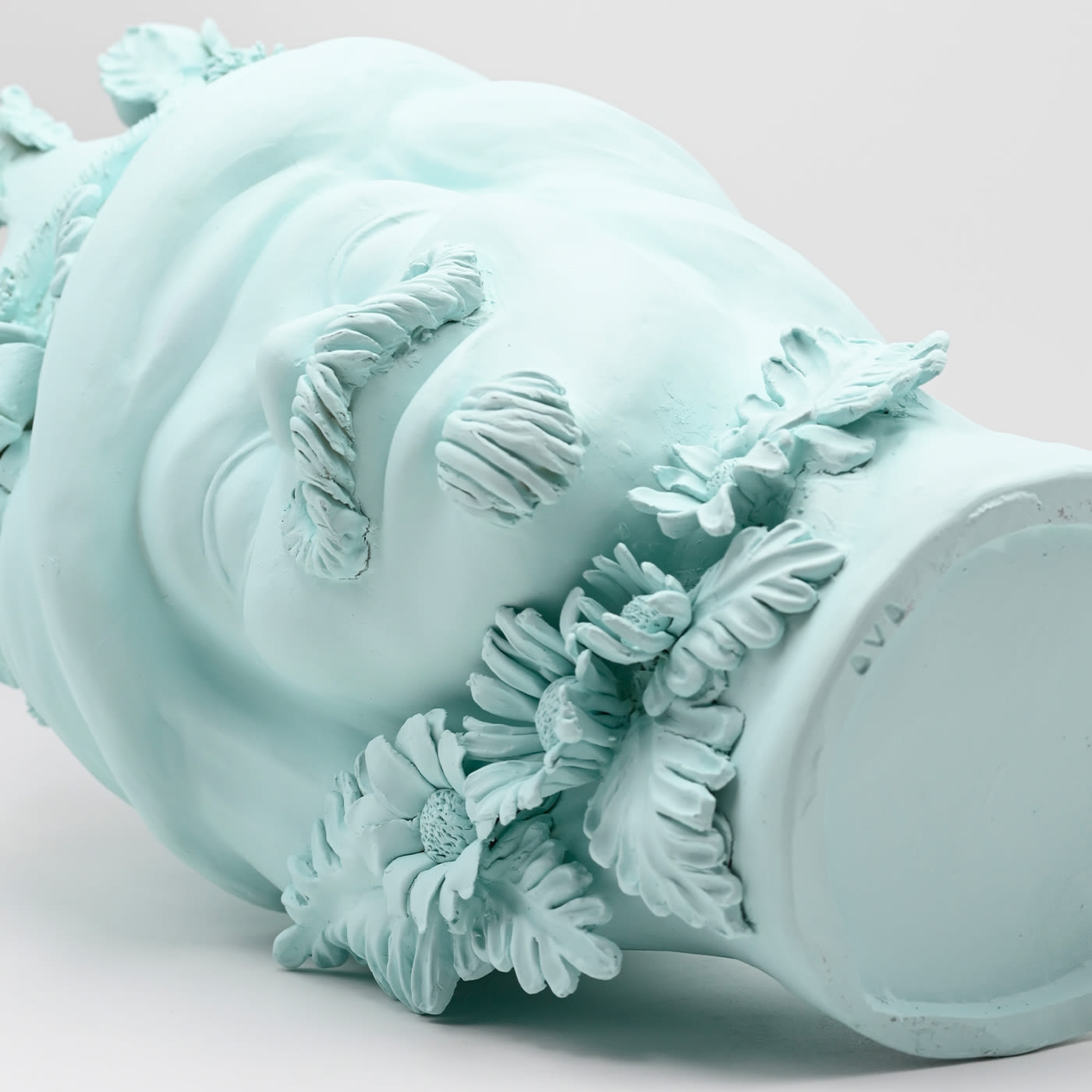 Moor's Head Sculpture in Sky Blue