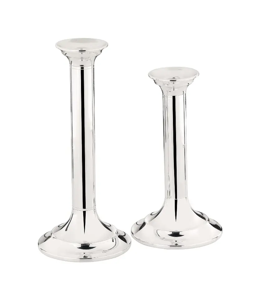 Silver-Plated Column Candle Holder