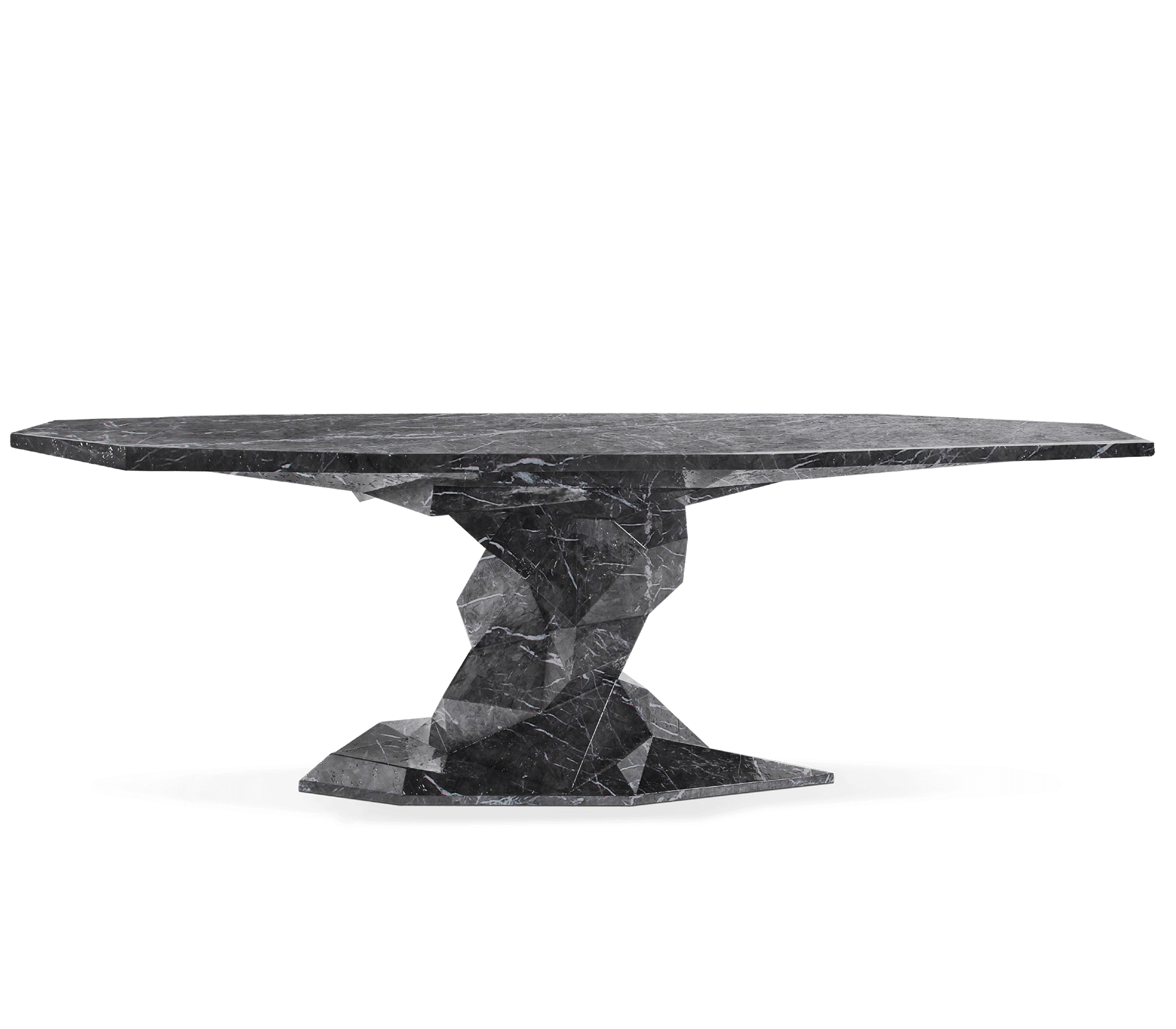Faux-Marble Luxe Dining Table