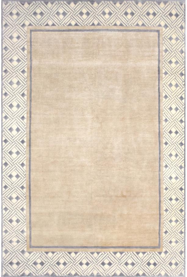 Frame Beige Viscose / Wool Luxury Rug | Size: 300 x 400 cm