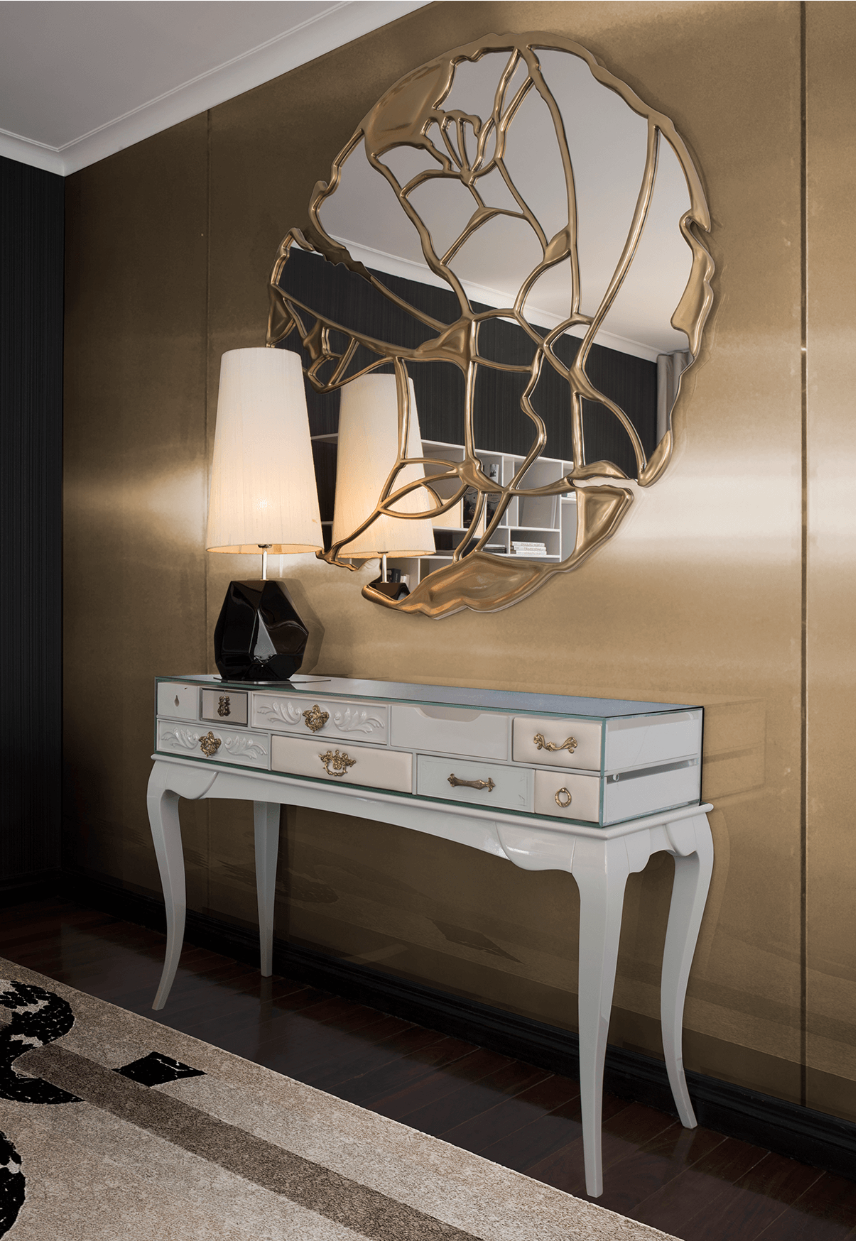 Windsor White Luxe Console