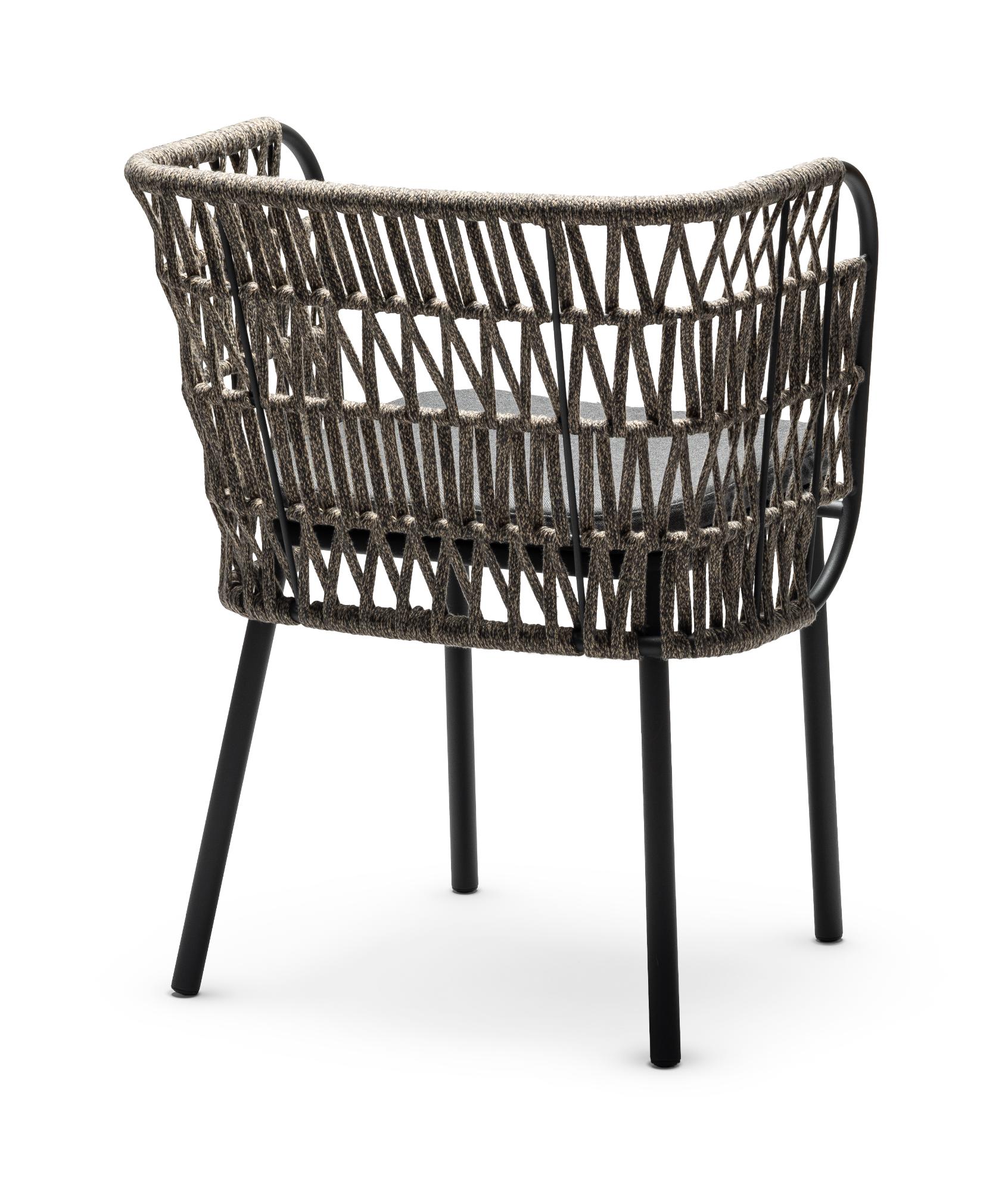 Jujube Black and Beige Outdoor Chair