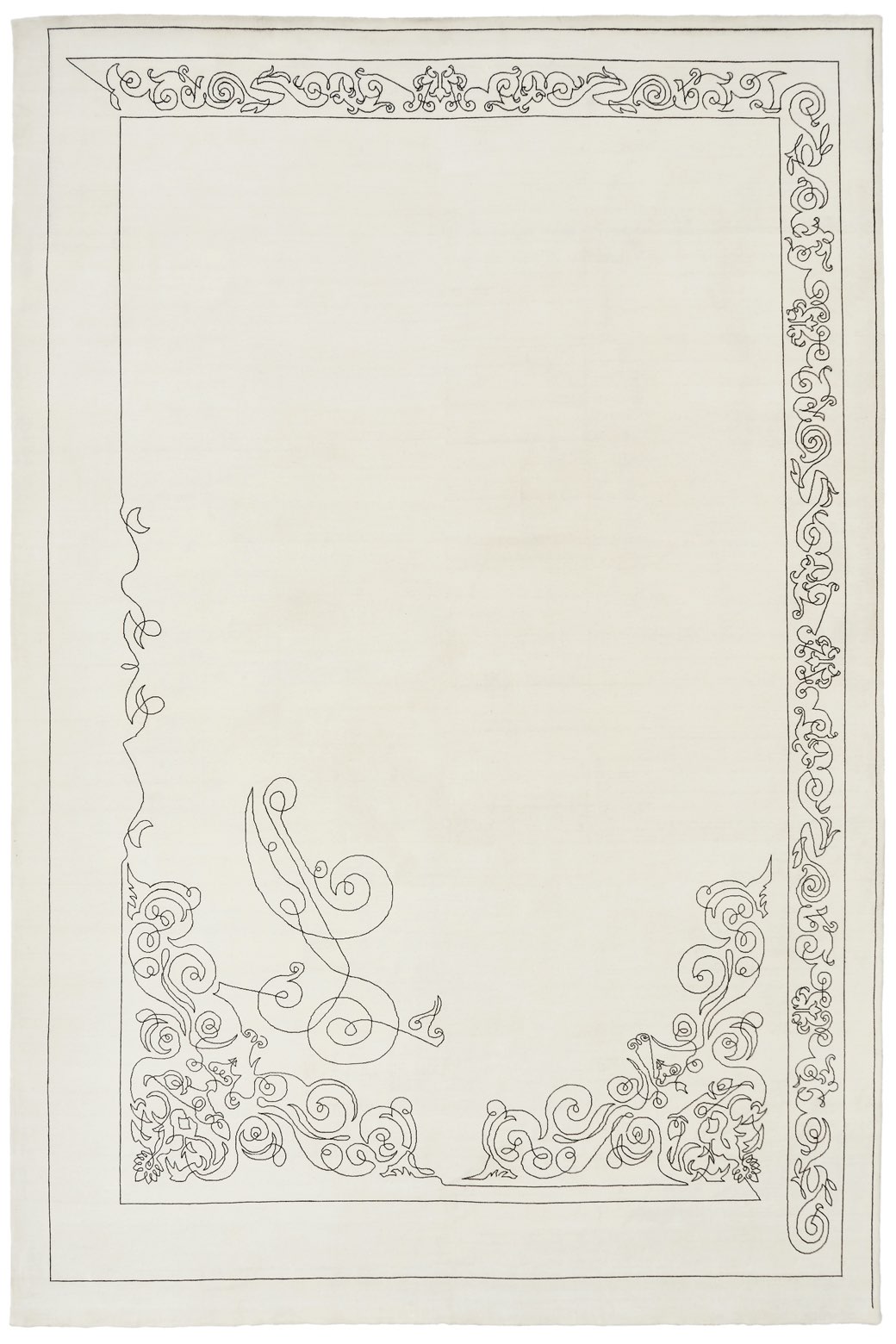 One-Stroke Wool Rug