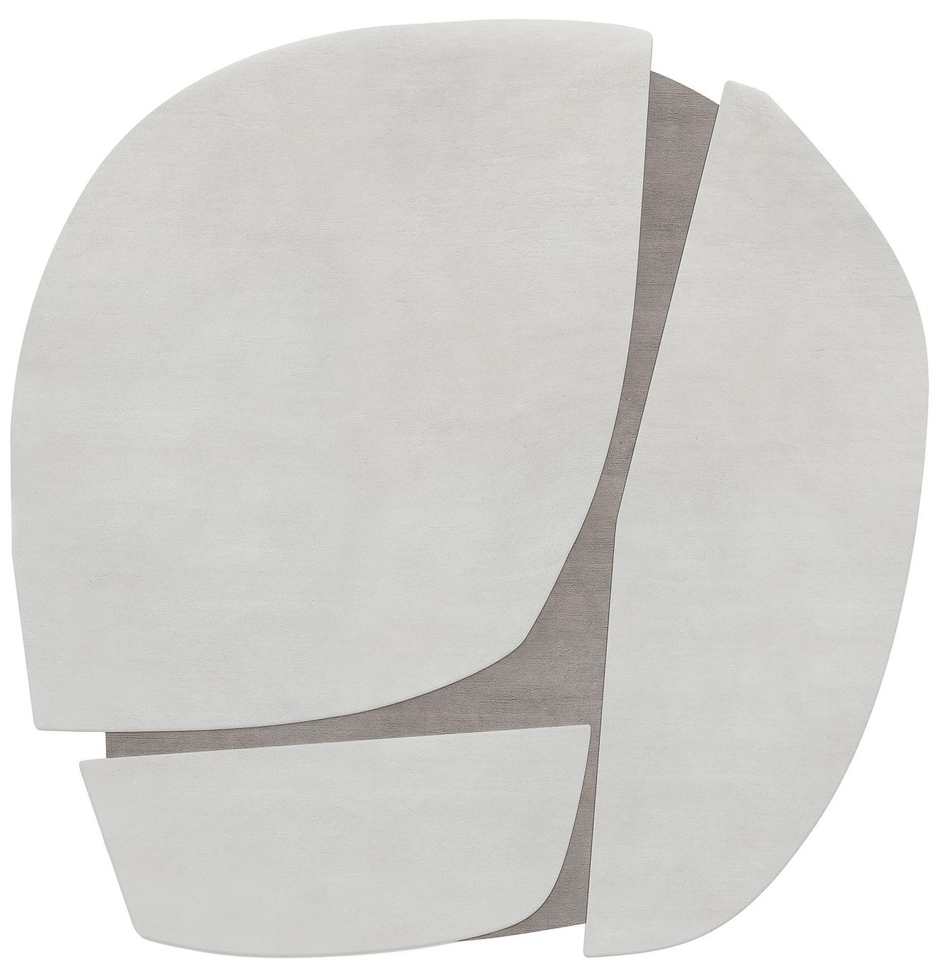 Designer Grey Shaped Rug | Size: Ø 300 cm