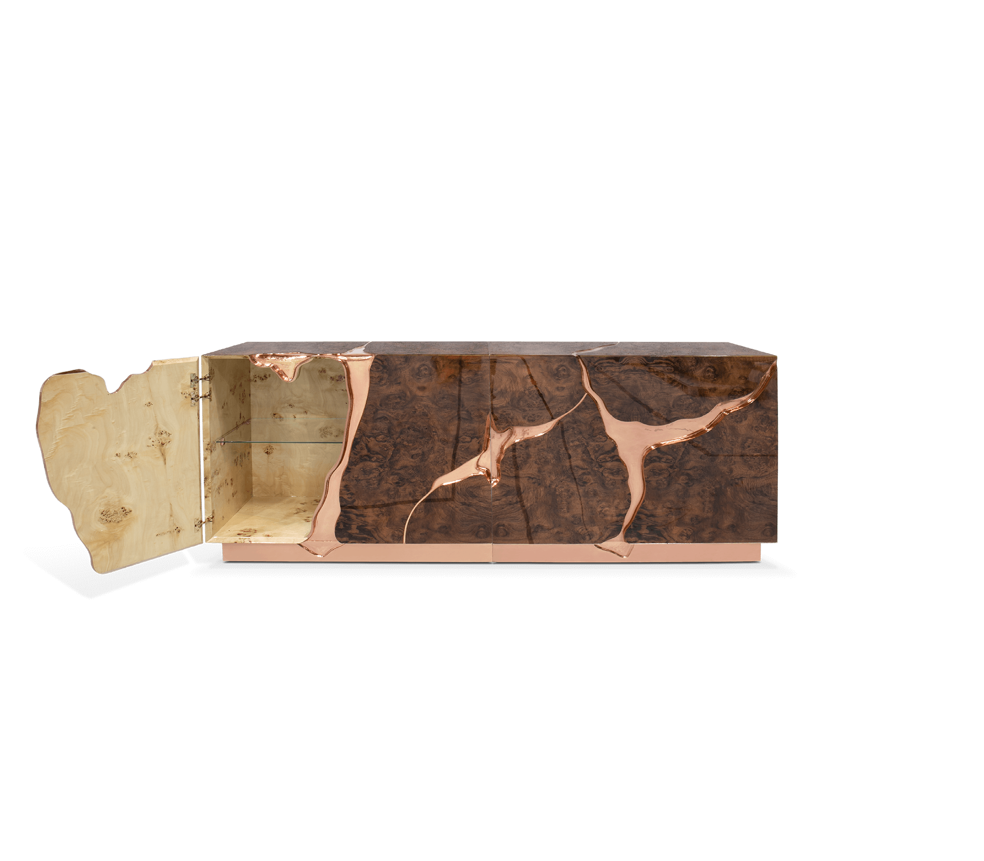 Fissure Rose Gold Designer Sideboard