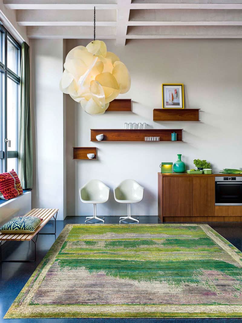 Green Mix Luxury Silk / Wool Rug | Size: 274 x 365 cm