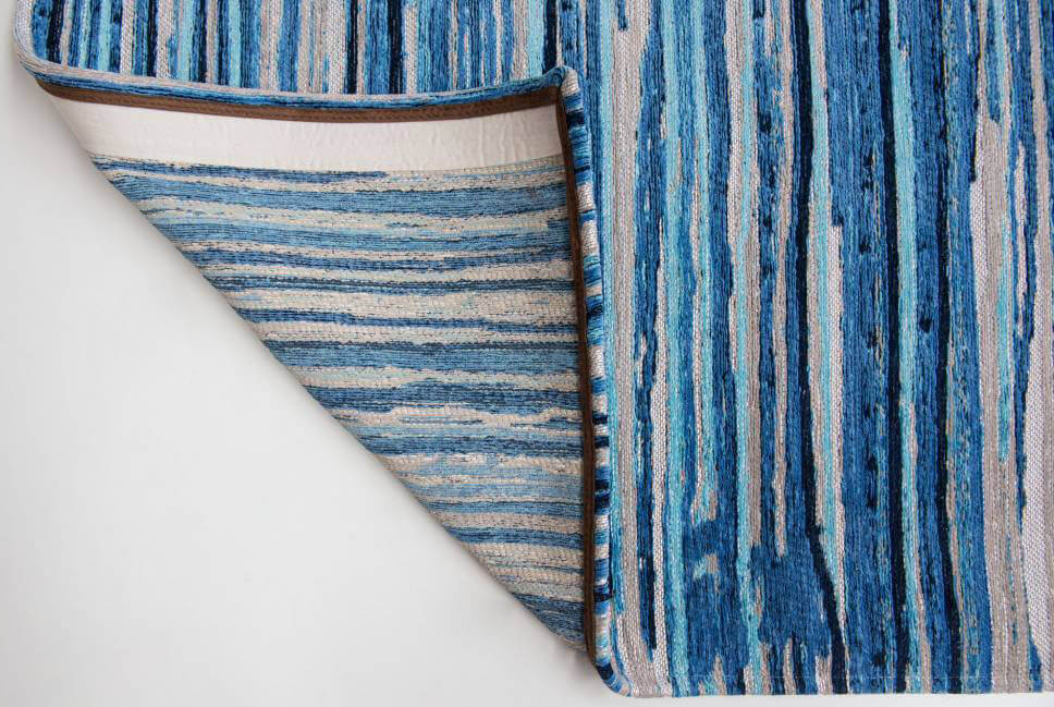 Blue Stripes Rug ☞ Size: 200 x 280 cm