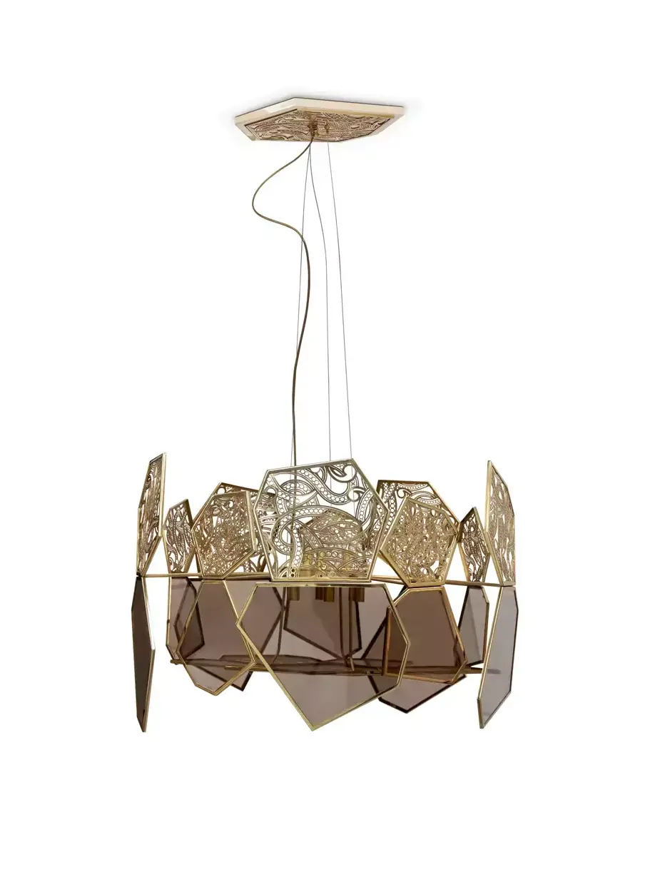 Hypnotique Bronze Glass Luxe Chandelier