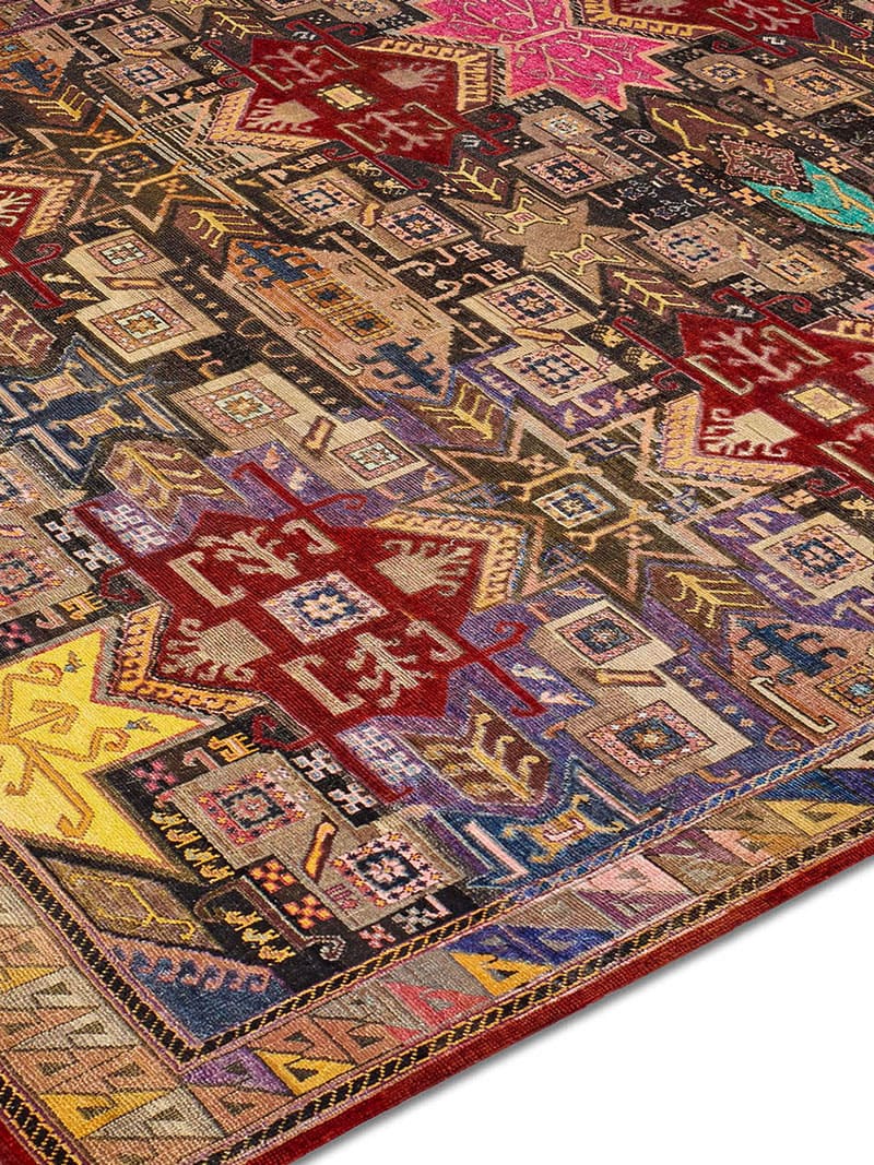 Original Natural Black Hand-Knotted Wool Rug | Size: 122 x 183 cm