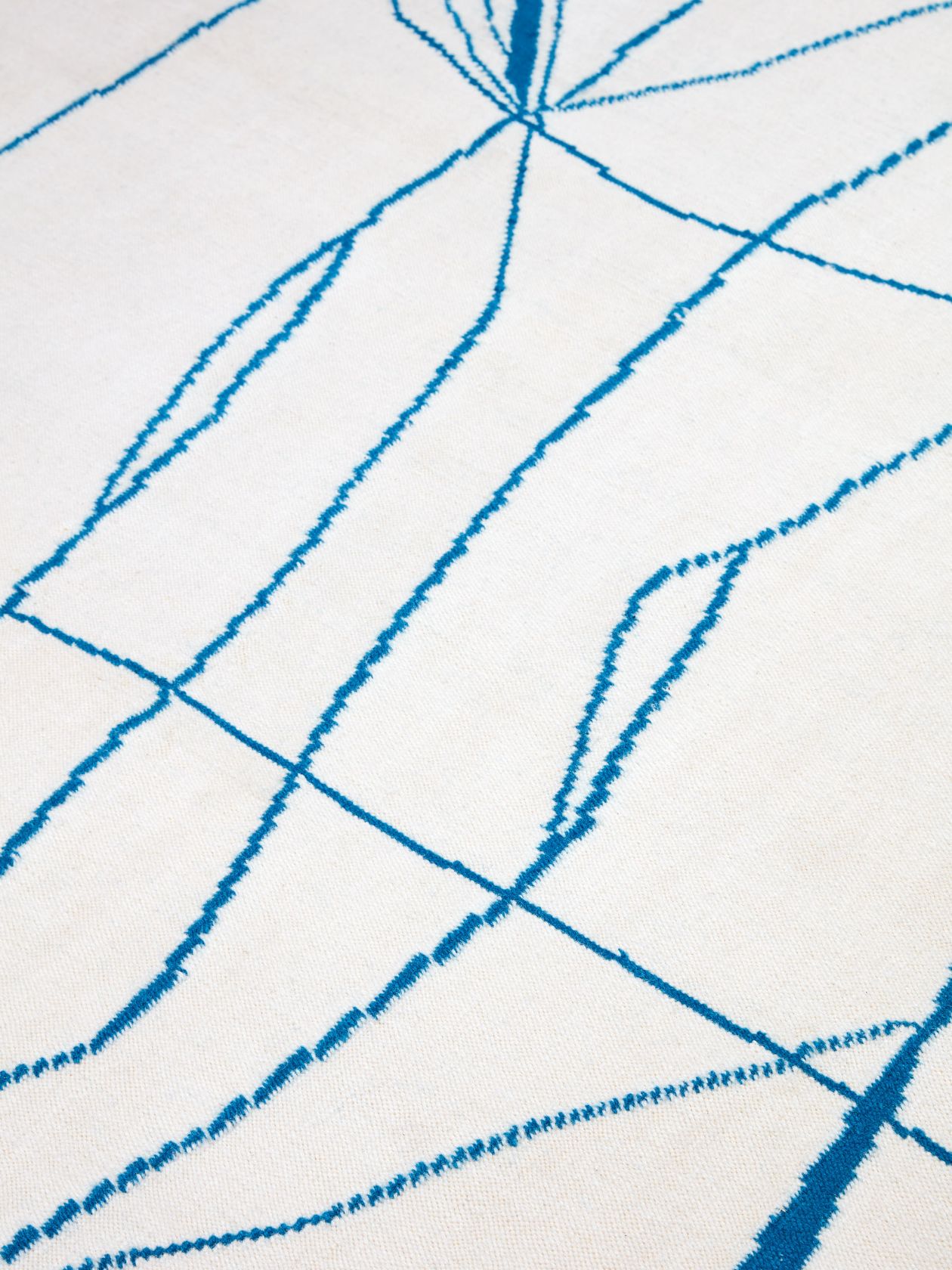 Ravie Blanc Designer Wool Rug