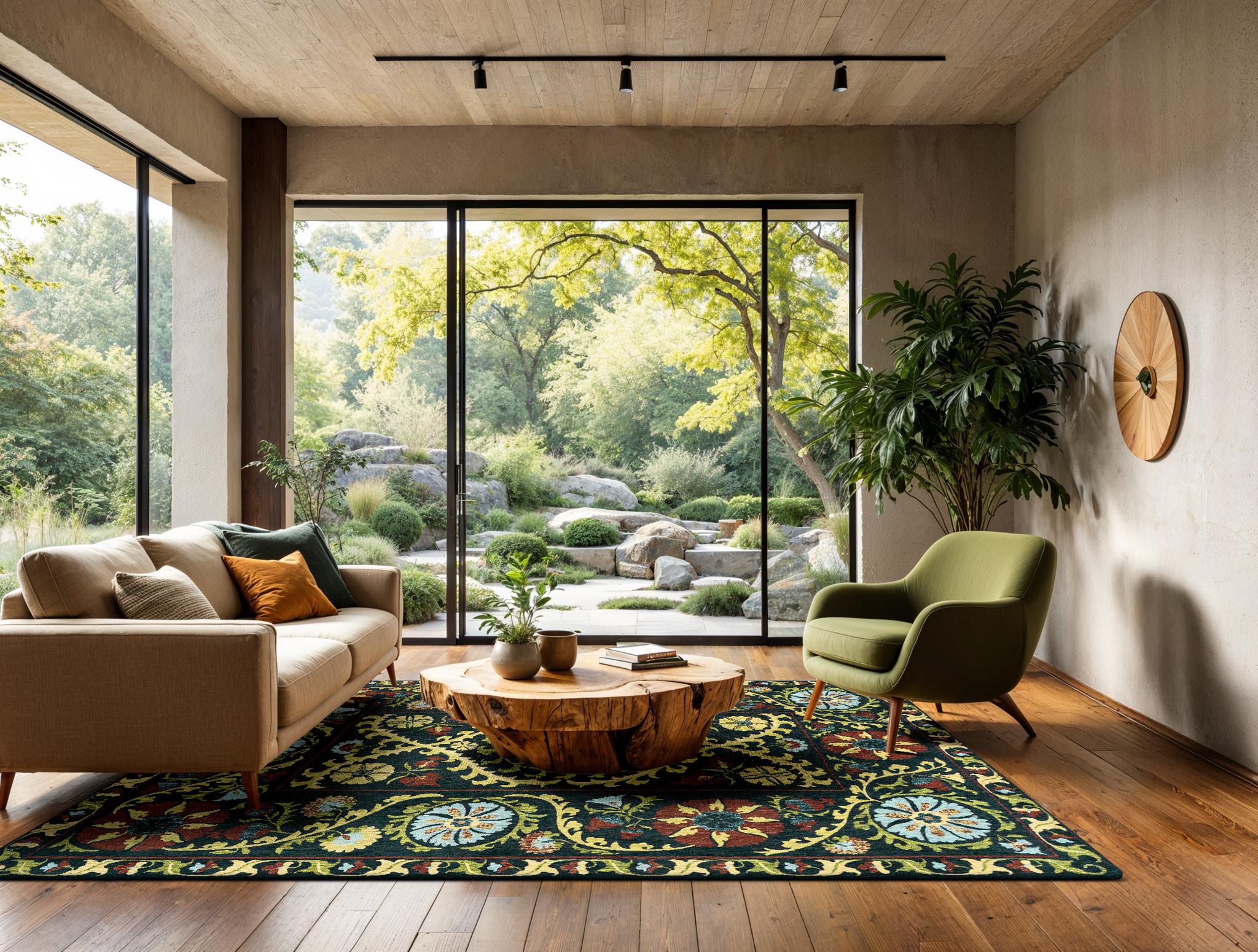 European-Inspired Suzani Rug | Size: 280 x 390 cm