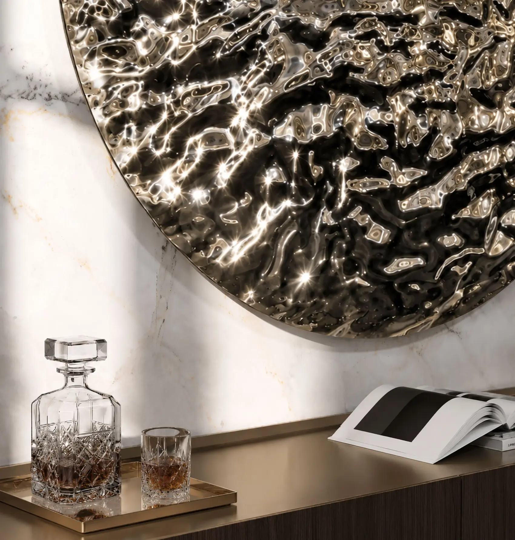Gong Round Decorative Mirror