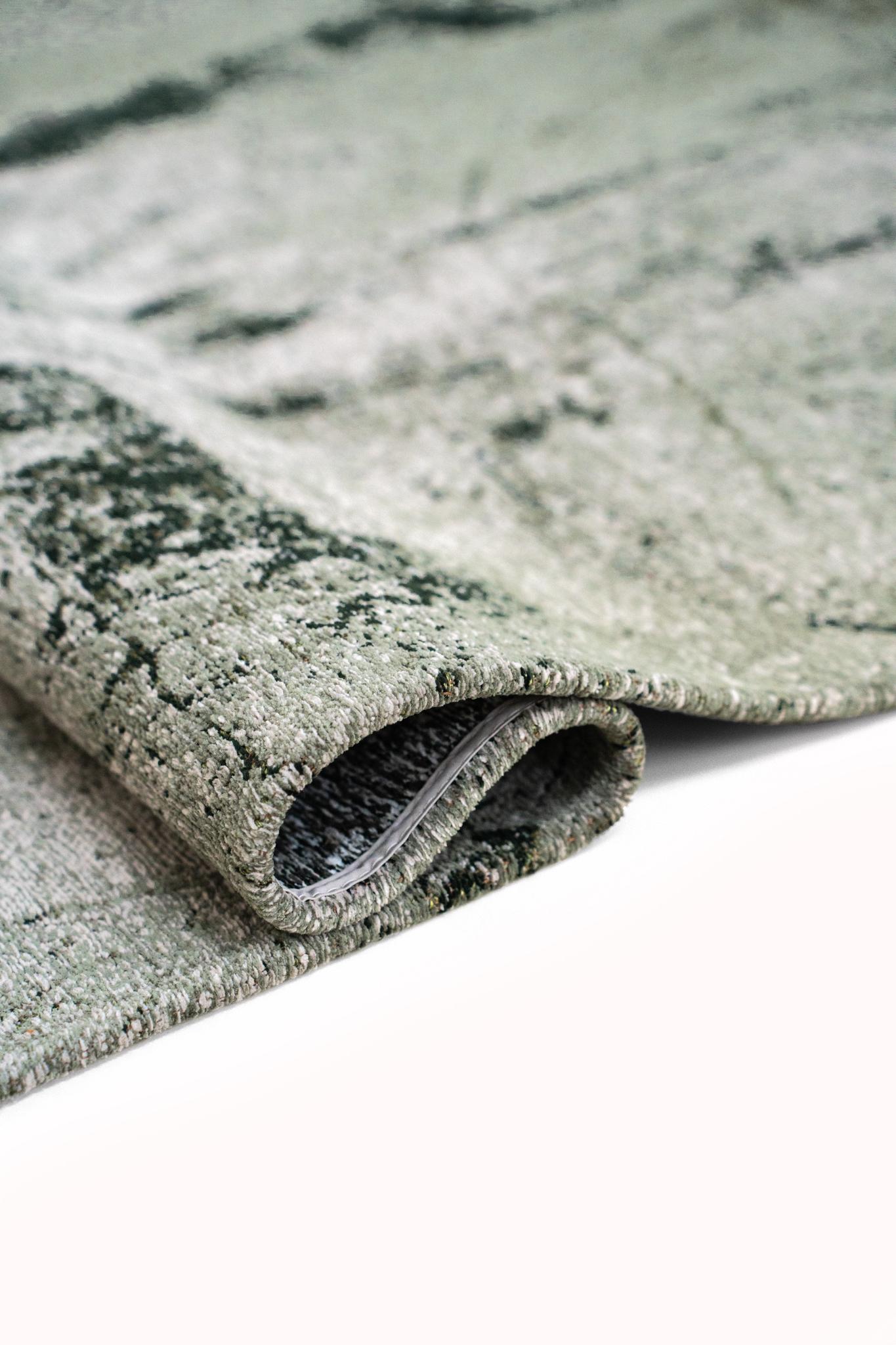 Earthy Green Abstract Area Rug | Size: 170 x 240 cm
