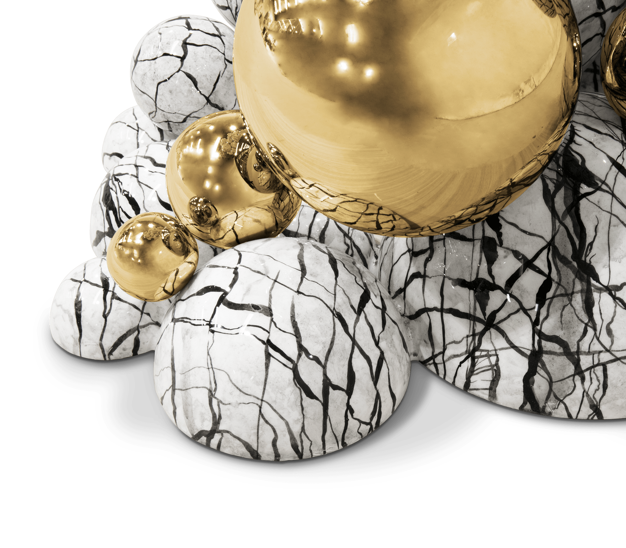 Orbit Faux-Marble Luxe Console