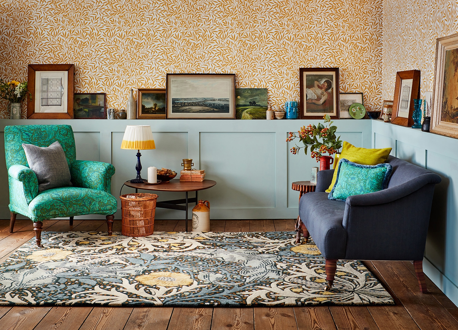 Seaweed Blue Handtufted Rug | Size: 250 x 350 cm