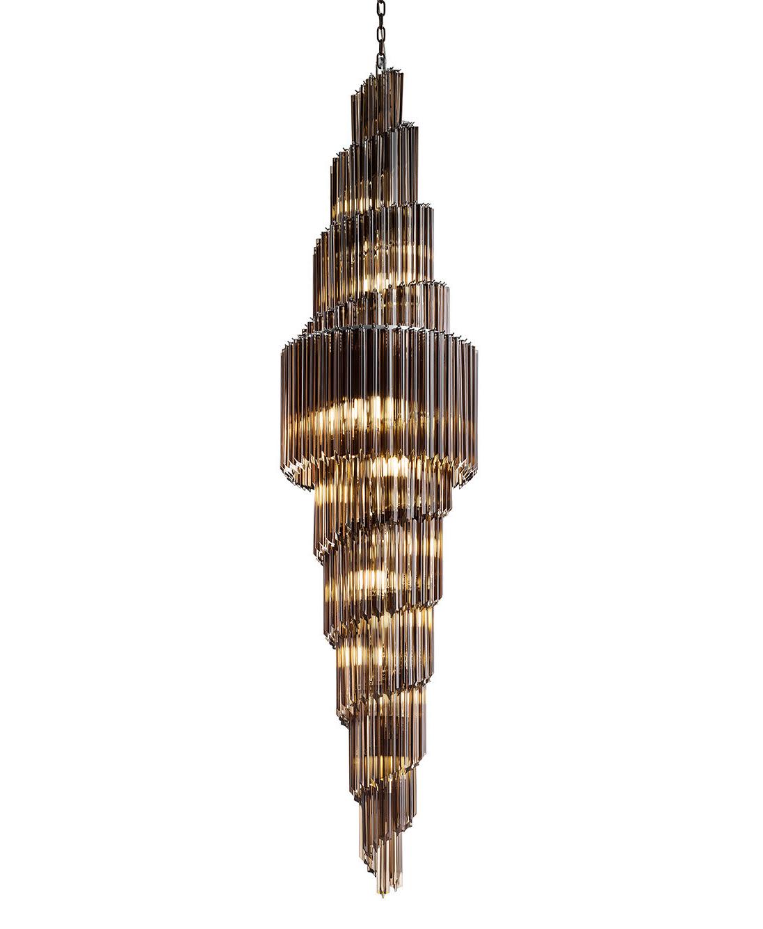 Brunito Round Smoky Chocolate Chandelier