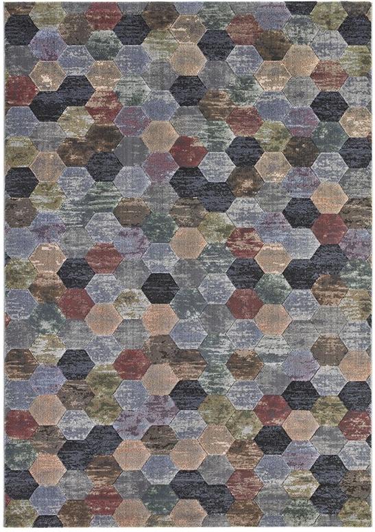 Honeycomb Multi Modern Rug