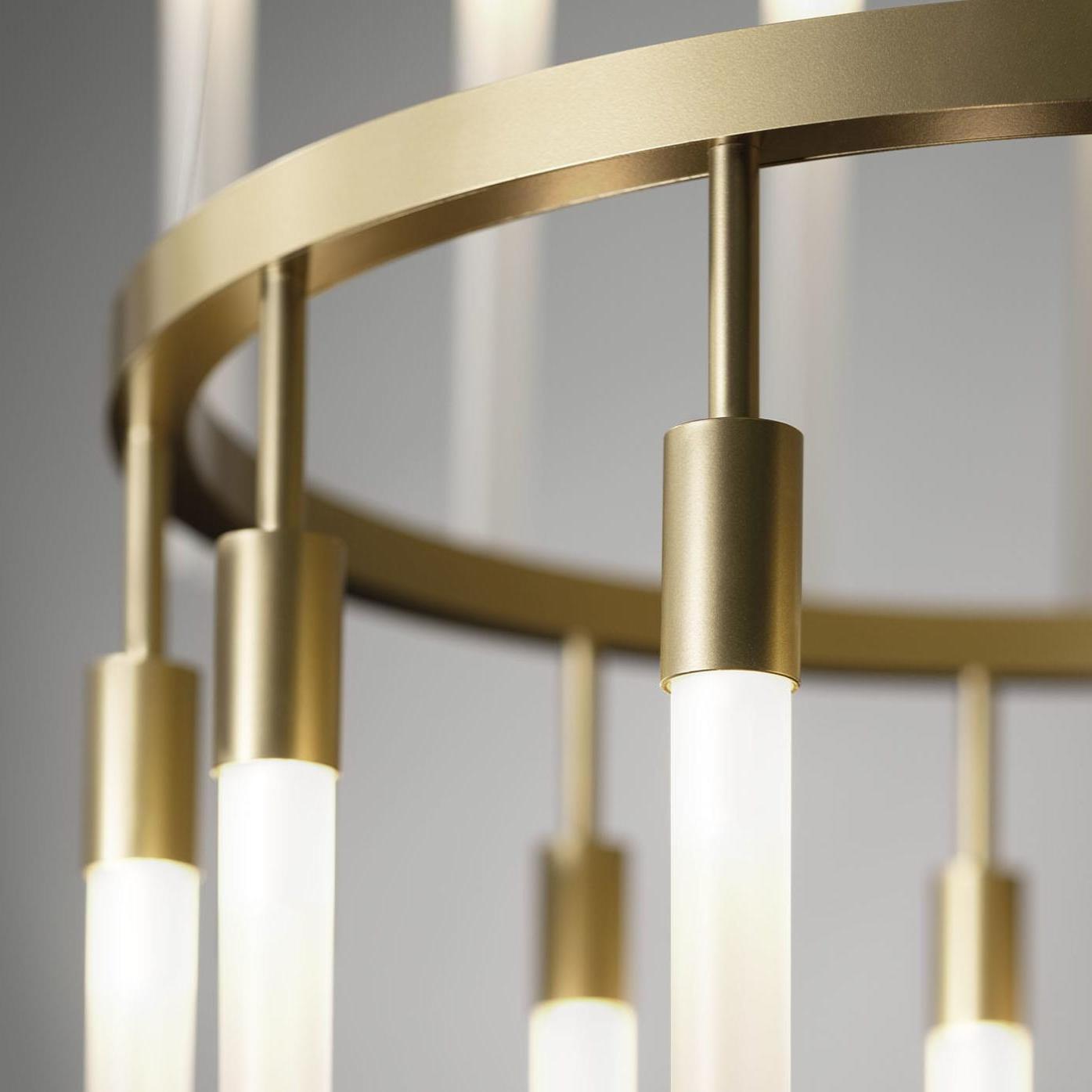 Frosted Glass Ring Chandelier
