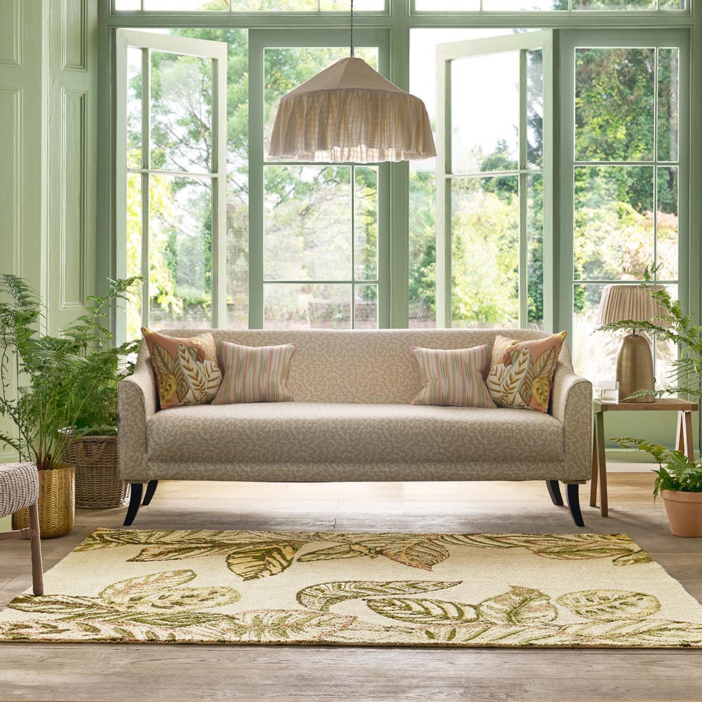 Leaf Samphire Outdoor Rug | Size: 140 x 200 cm