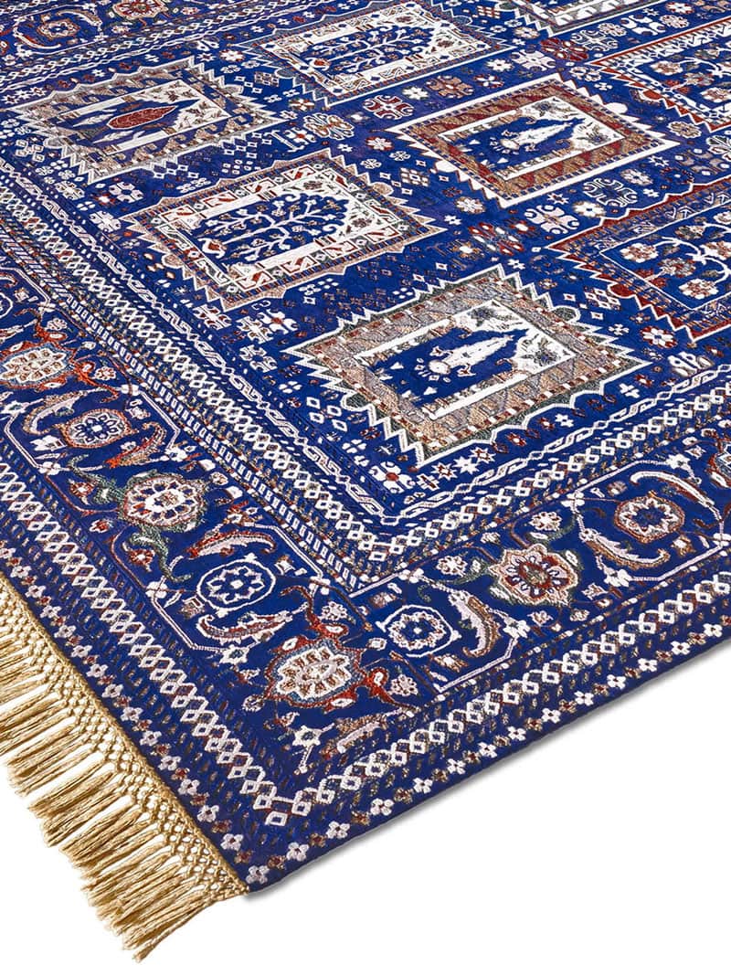 Mughal Blue Luxury Handwoven Rug