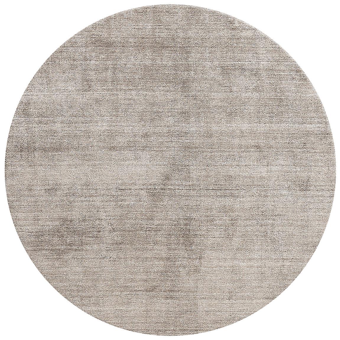 Handwoven Round Silk Rug