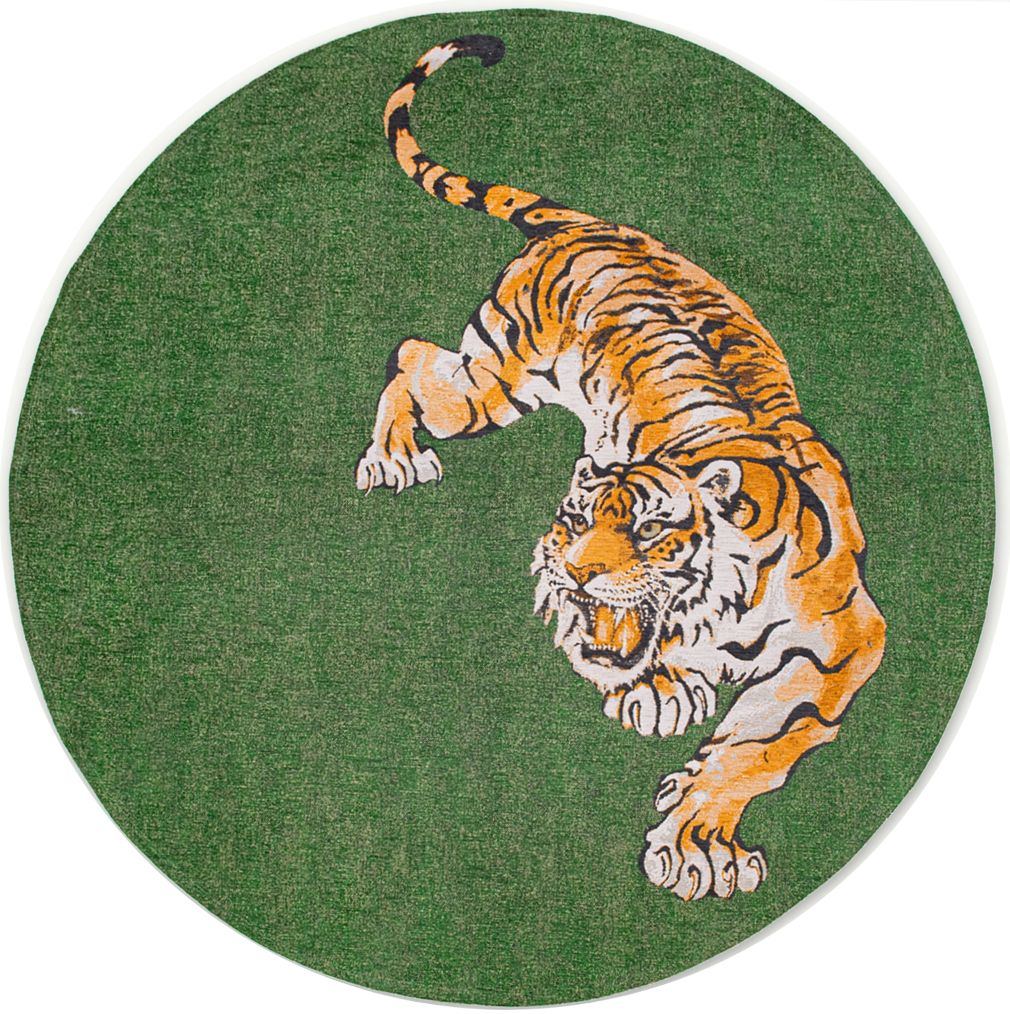 Green On Fire Round Rug | Size: Ø 240 cm