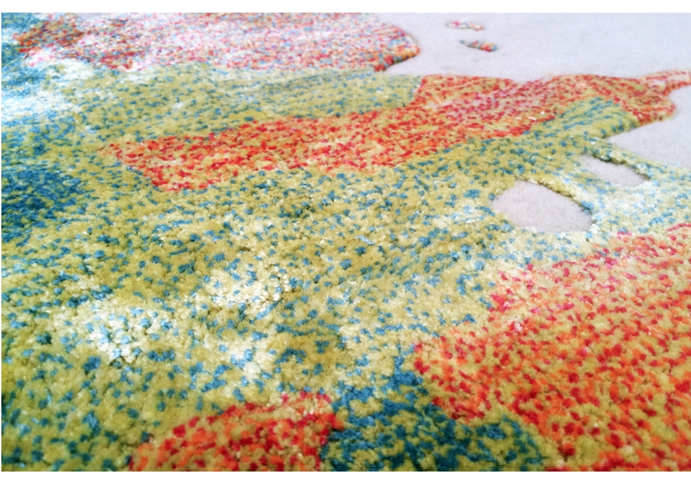 Abstract Viscose / Wool Hand-woven Luxury Rug | Size: 250 x 350 cm