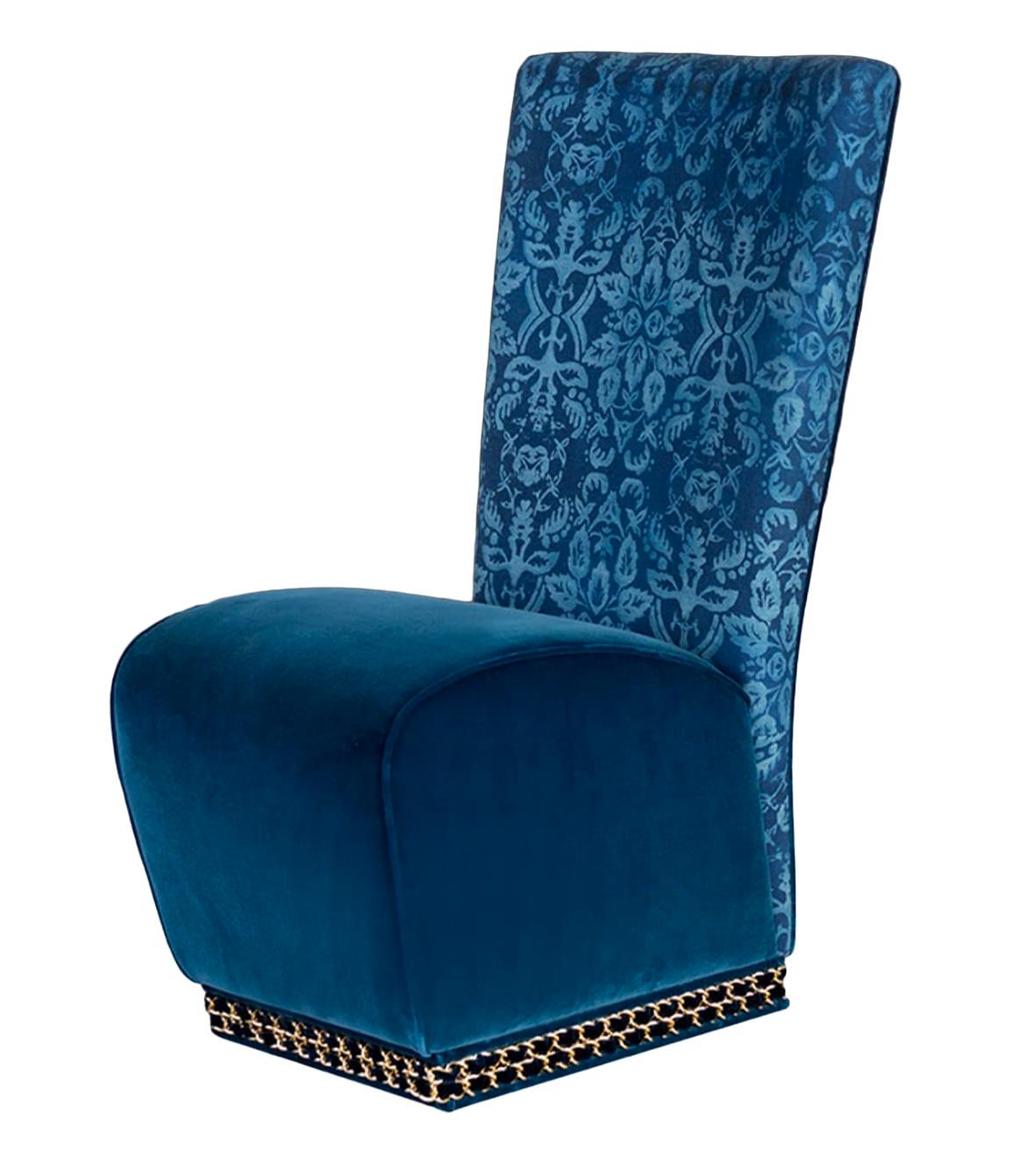 Genova Upholstered Blue Chair