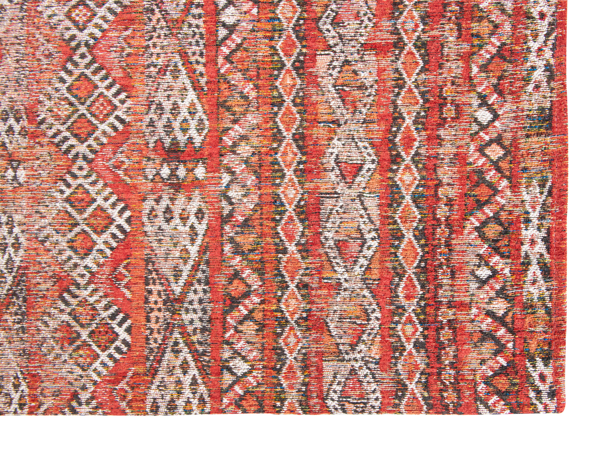 Vintage Flatwoven Red Rug ☞ Size: 170 x 240 cm