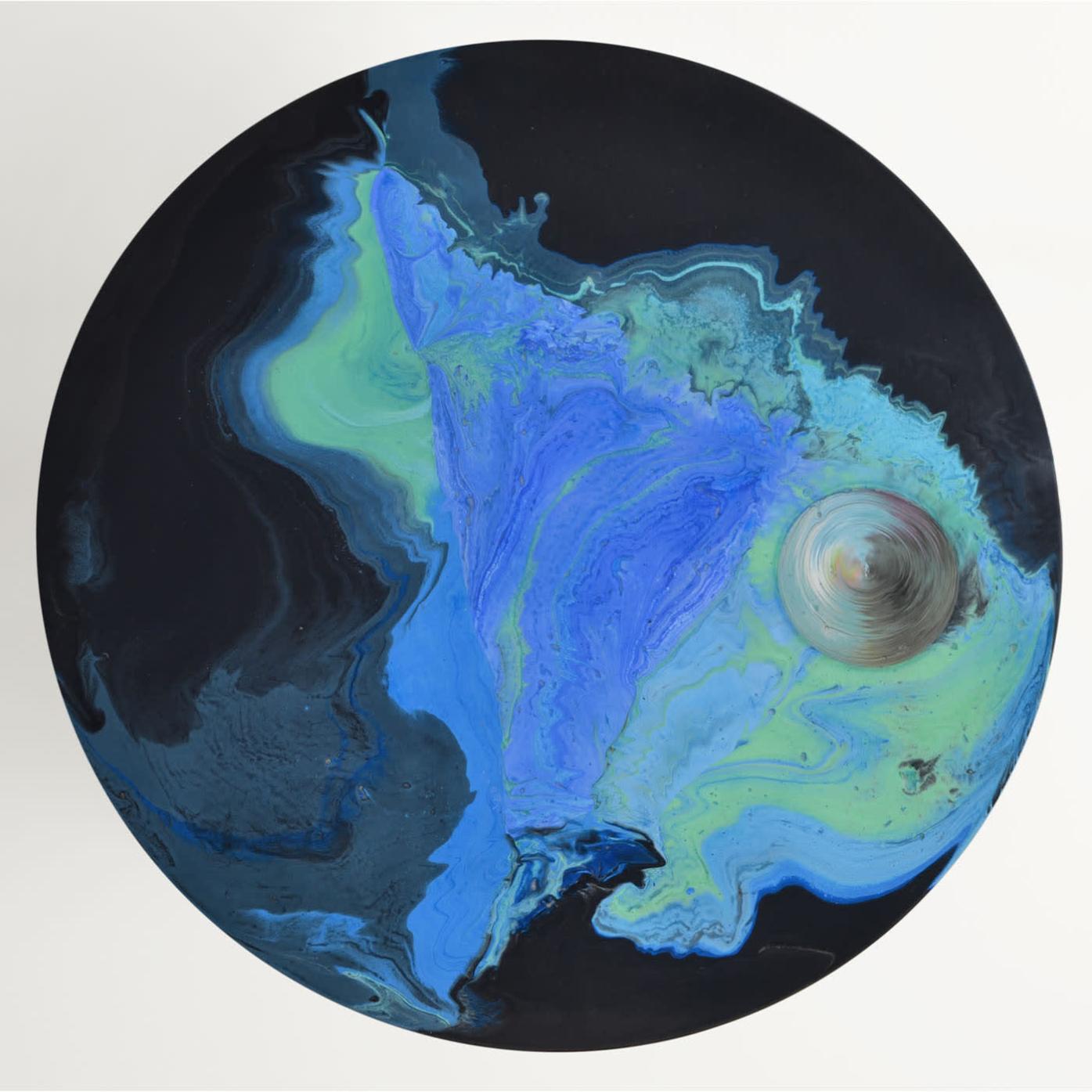 Astraliti Blue Round Coffee Table