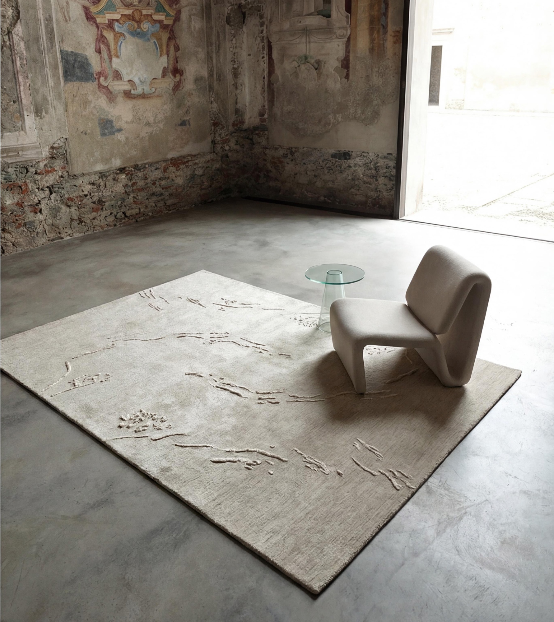 Silver Ombre Elegance Rug