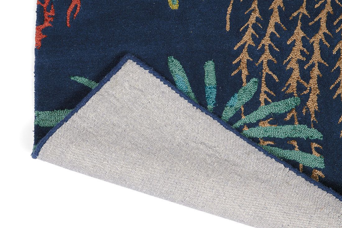 Tropical Night Wool Handwoven Rug