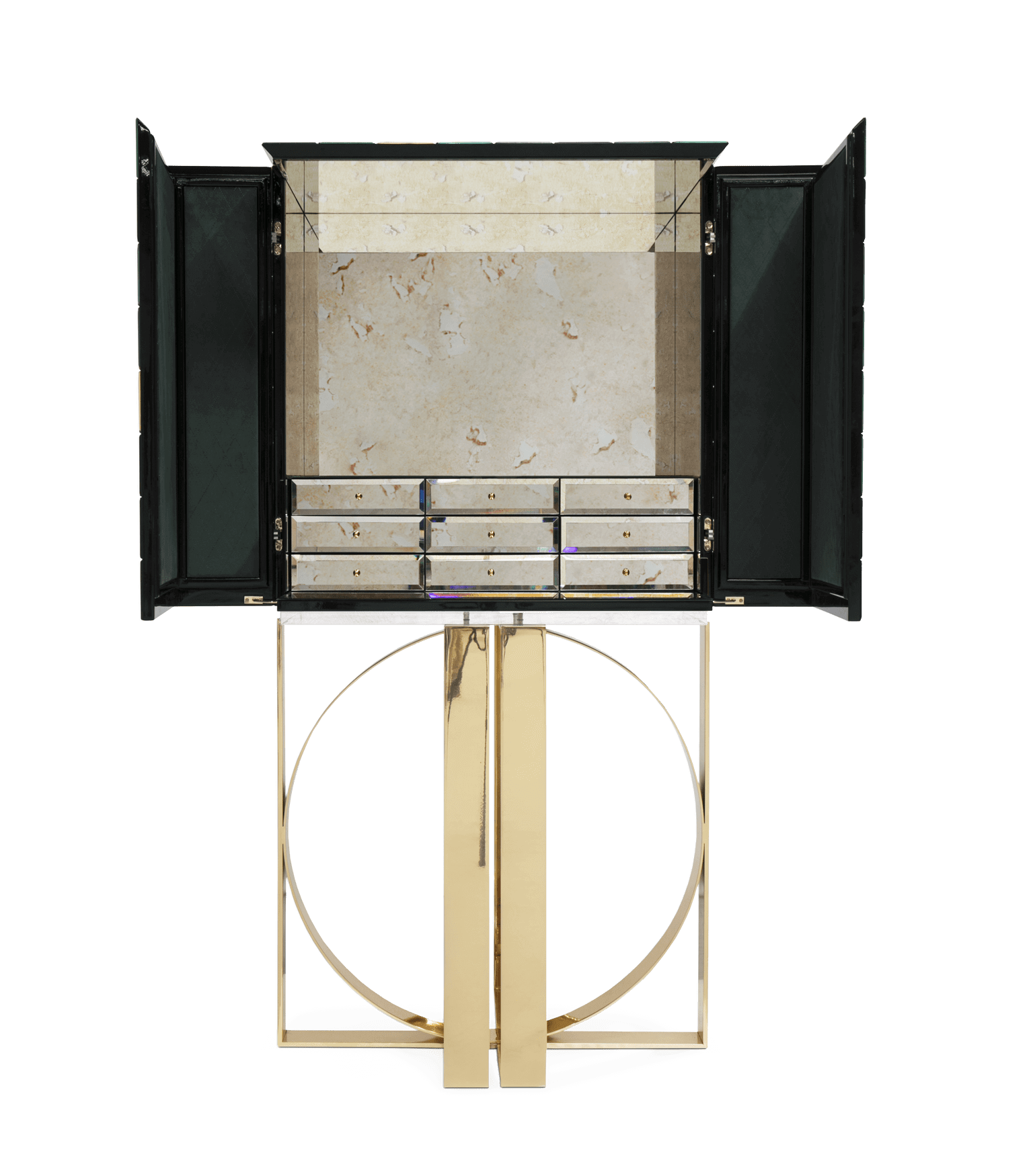 Mosaic Green Artisanal Cabinet