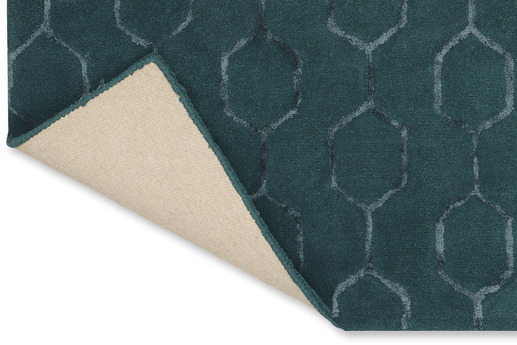 Geometric Teal Modern Hand Woven Rug | Size: 250 x 350 cm
