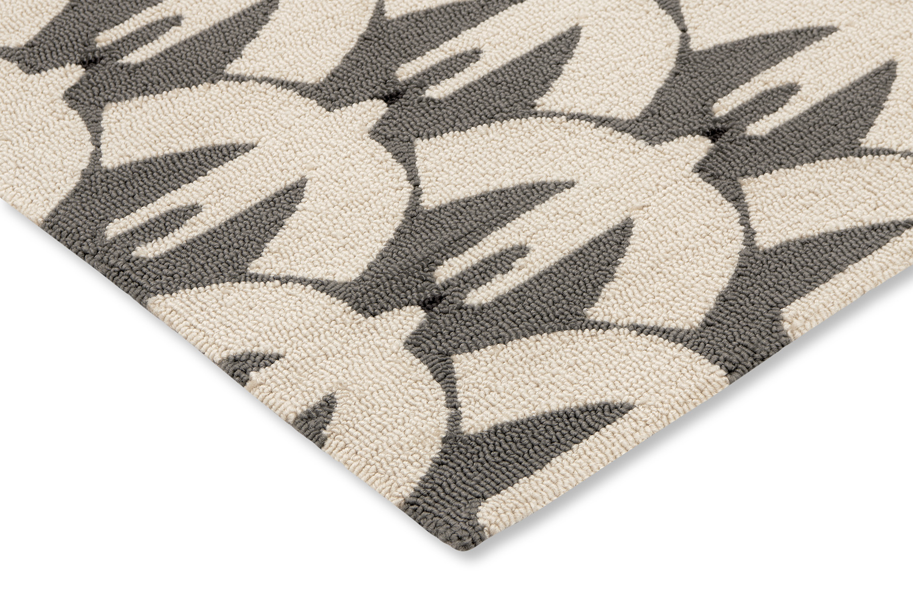 Birds Grey & Beige Outdoor Hand-Woven Rug