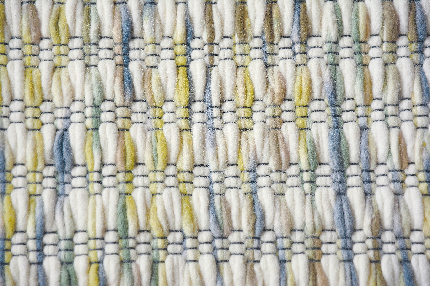 Flat Woven Wool Blue Rug ☞ Size: 200 x 280 cm