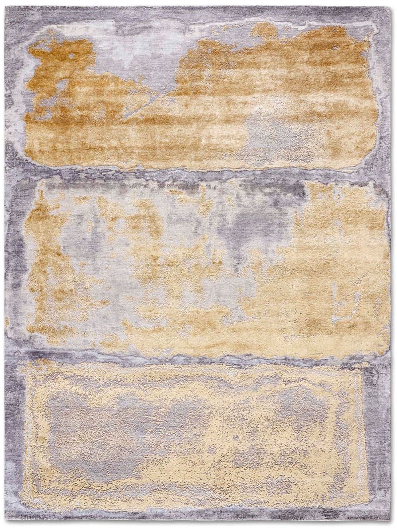 All Gold Luxury Silk / Wool Rug