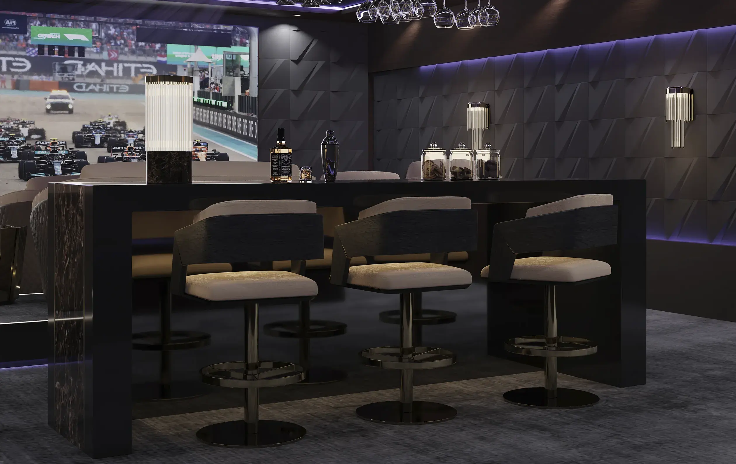 Diadem Swivel Bar Chair - 1