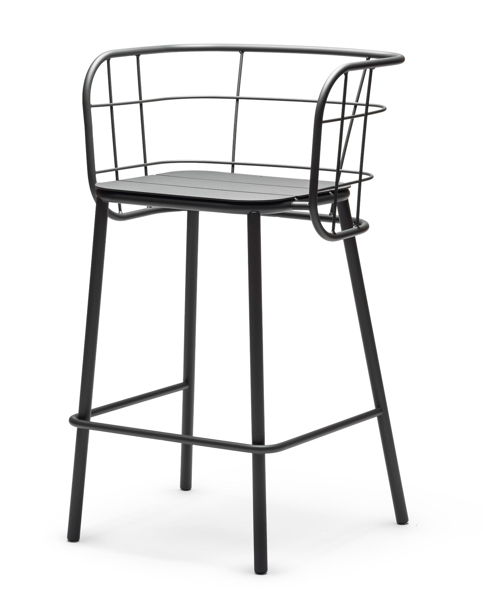 Jujube Anthracite Outdoor Bar Chair