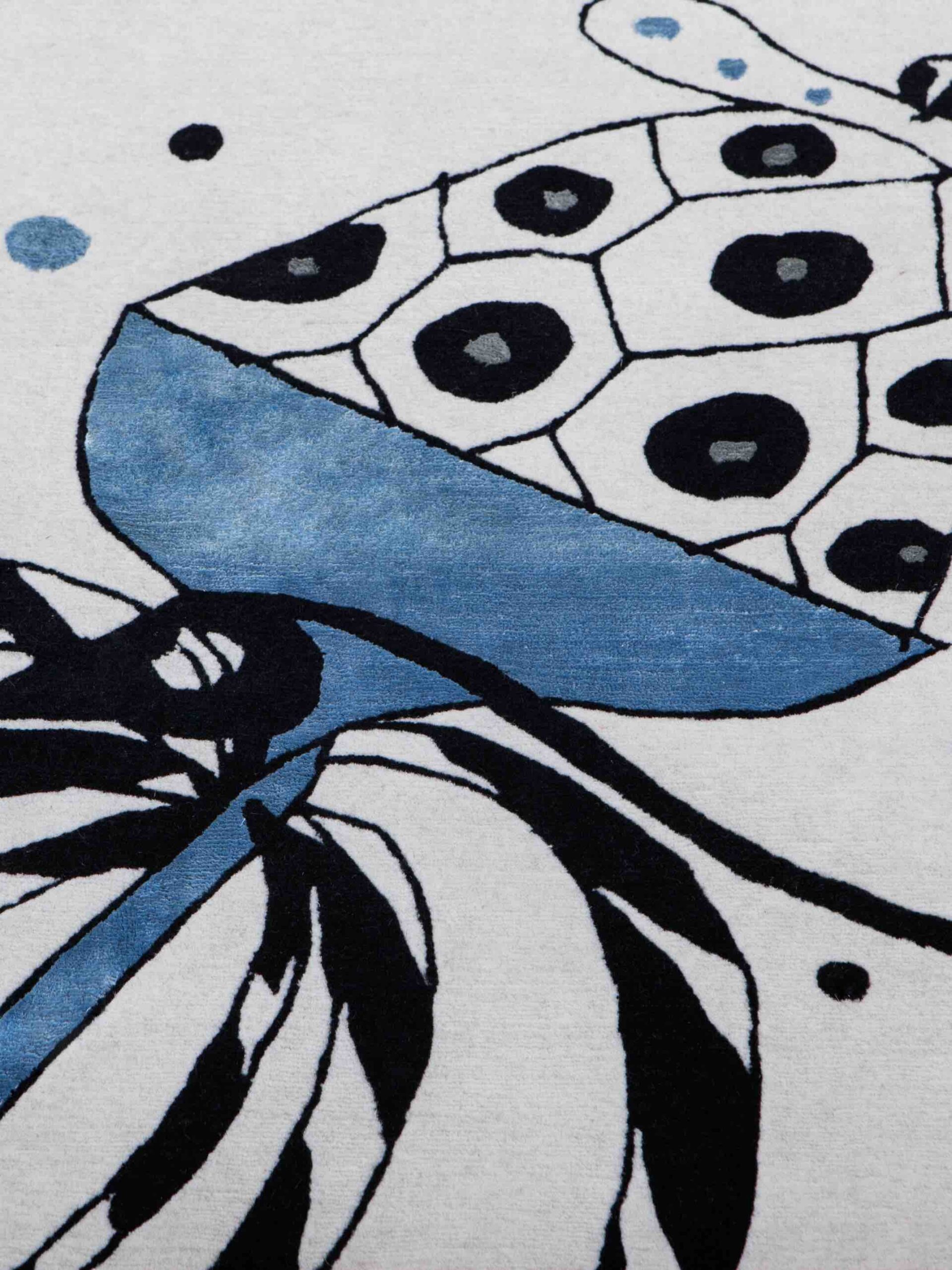 Japanese Folklore Designer Hand-Woven Rug