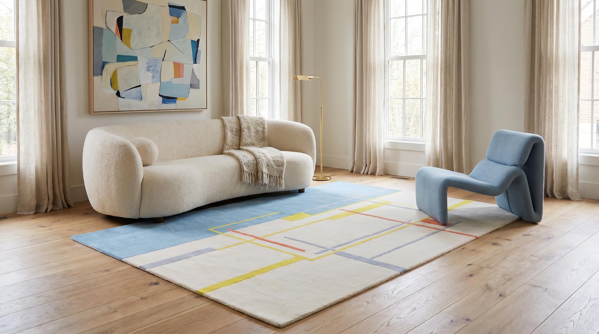 Linear Atlas Handwoven Rug
