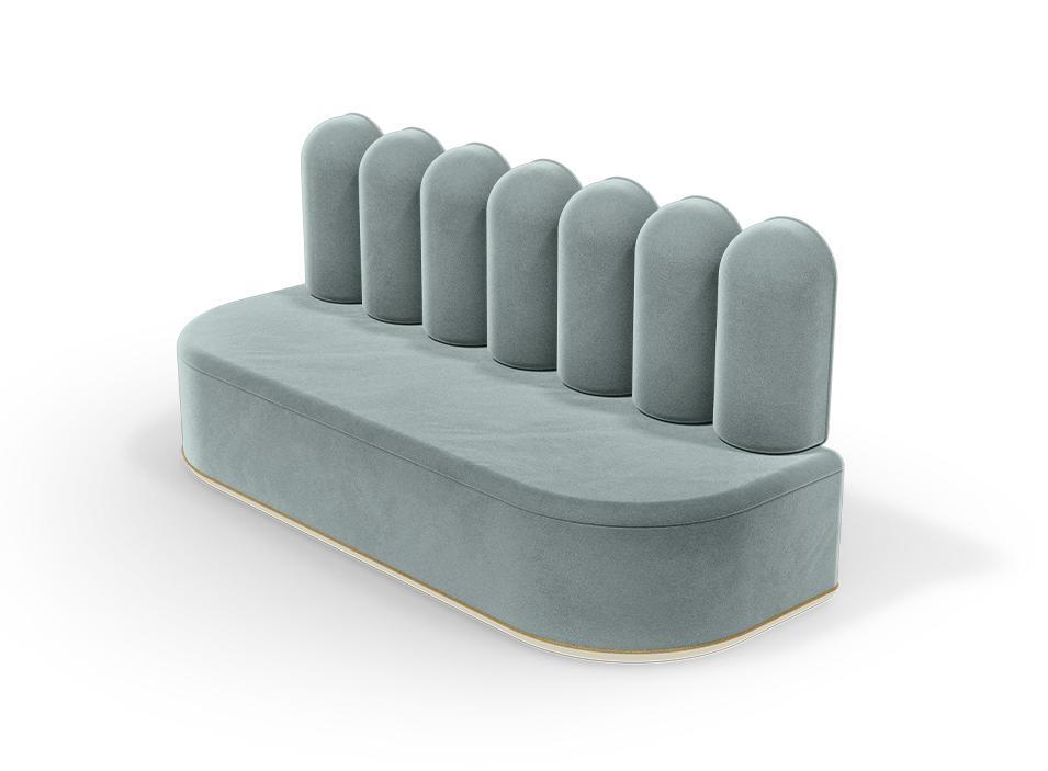 Fluffy Cloud II Blue Sofa