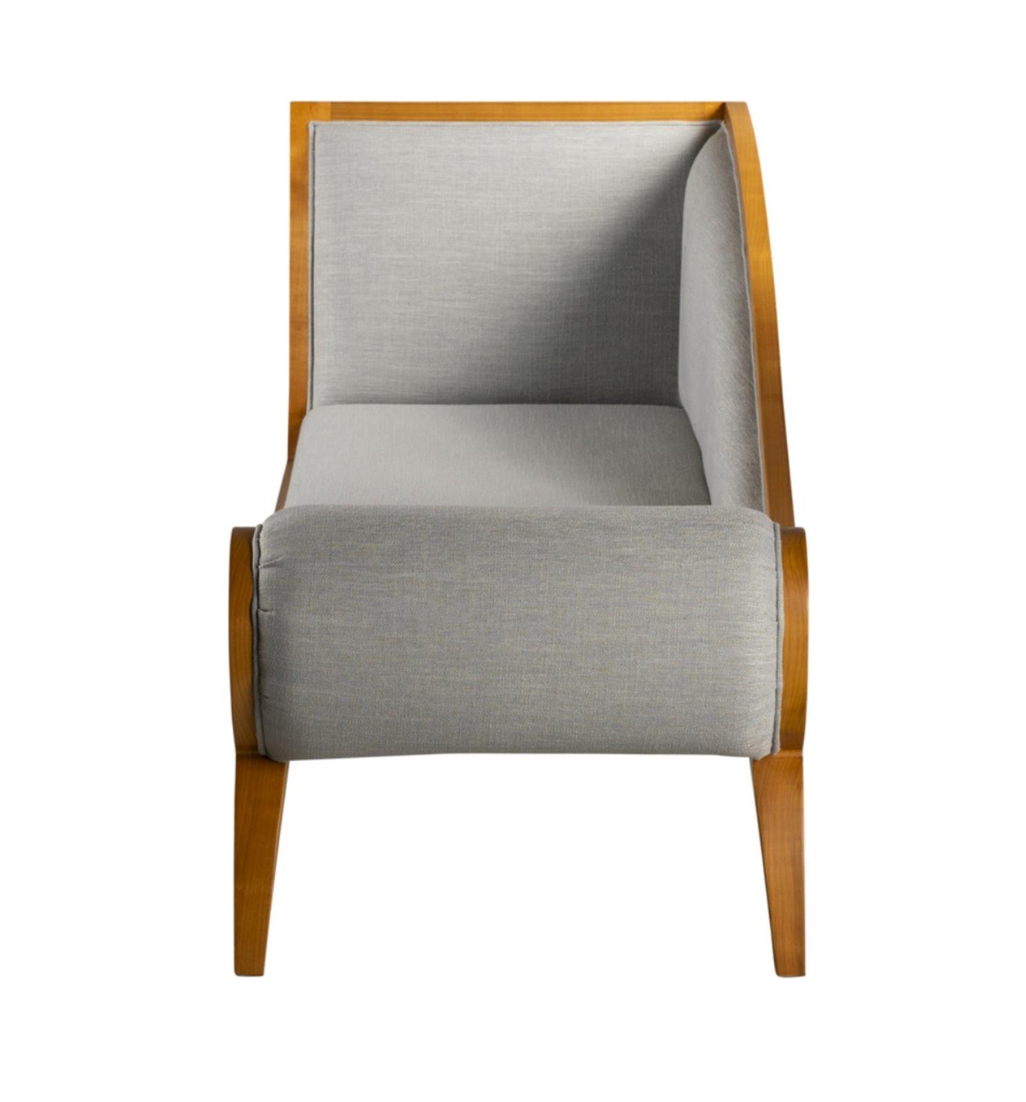 Paolina Gray and Honey Handcrafted Chaise
