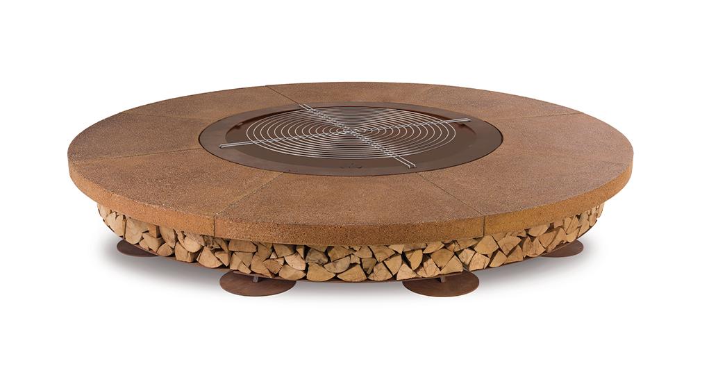 Concrete Brown Outdoor Fire Pit