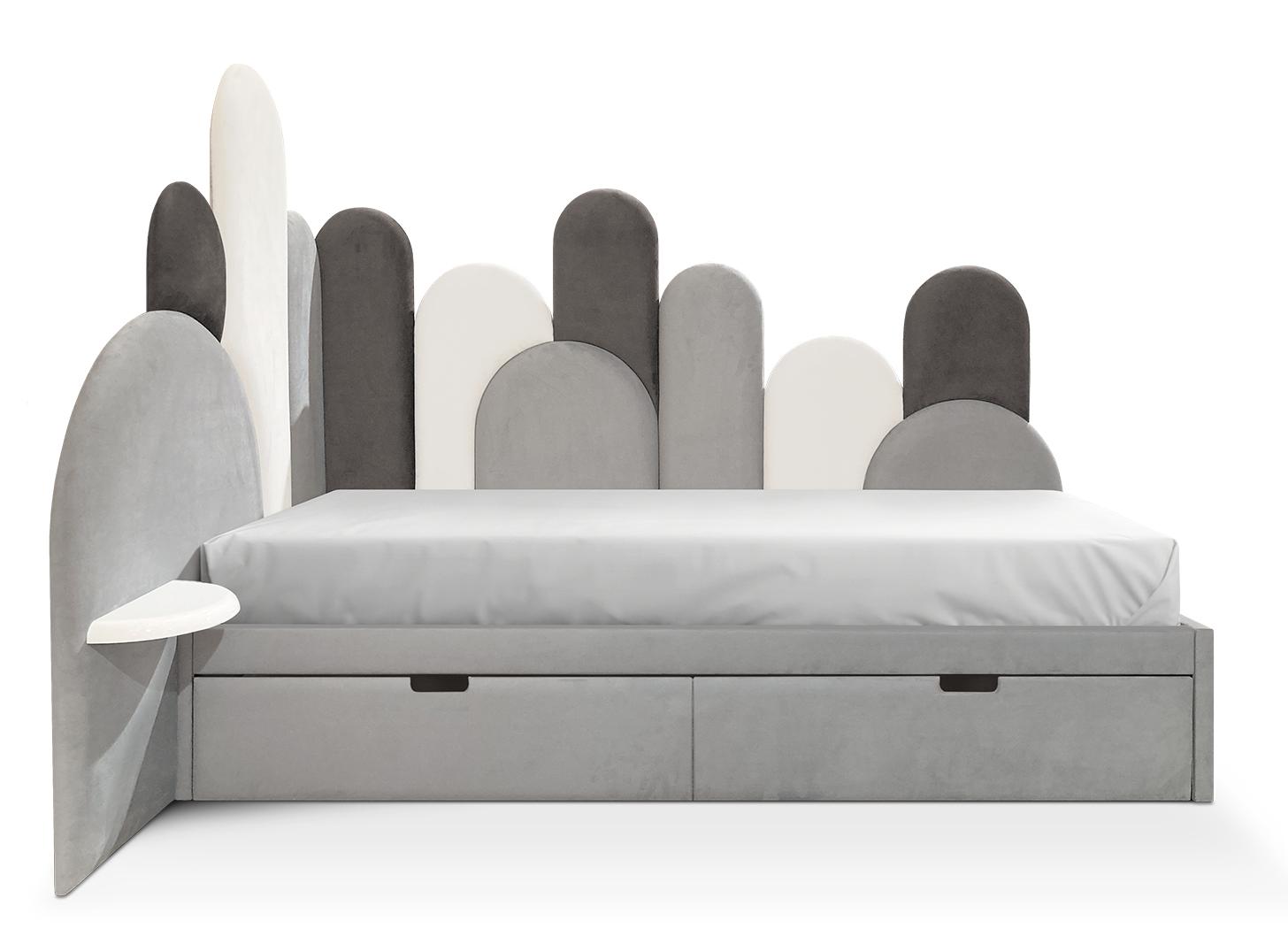 Cozy Haven Corner Soft Bed | Configuration: 2 Drawers | Mattress Size: 90 x 190 cm