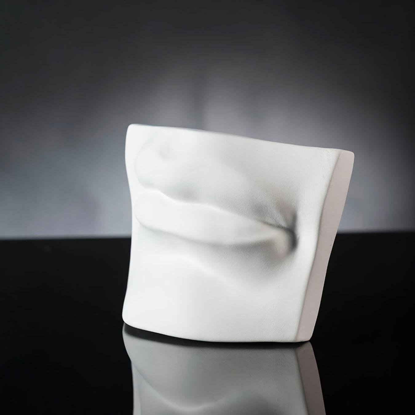 David's Mouth Handcrafted White Sculpture