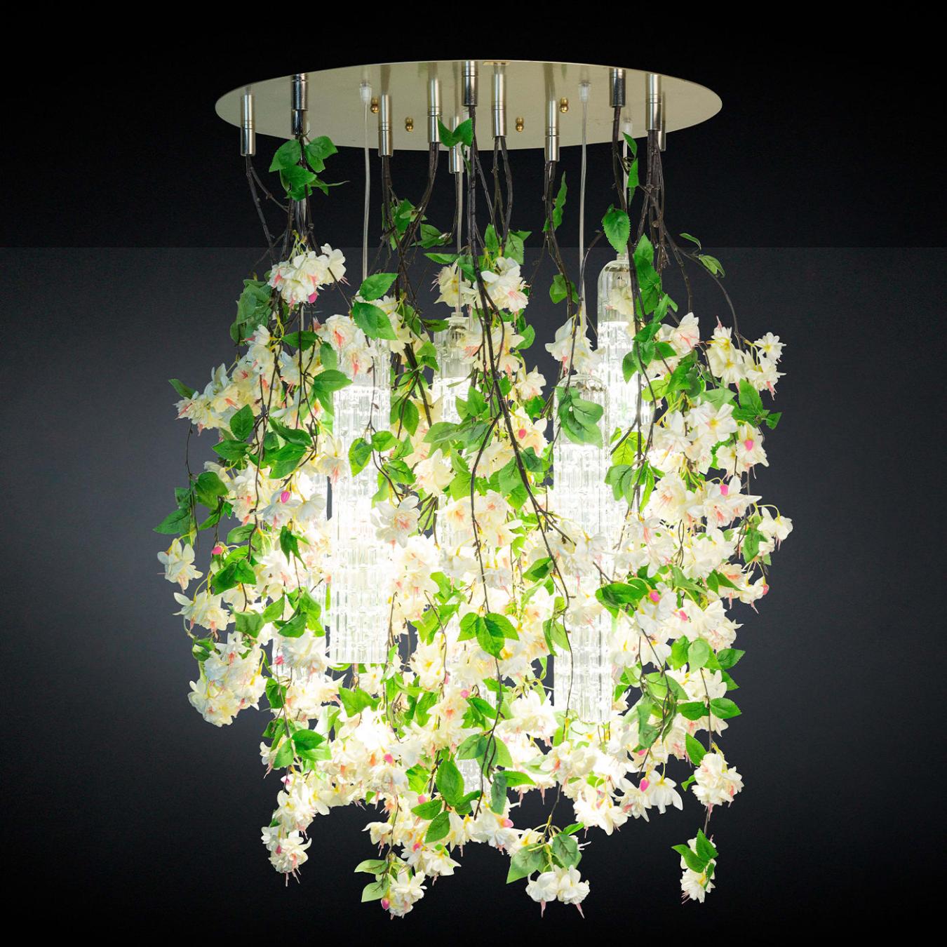 White Cascade Large Italian Chandelier