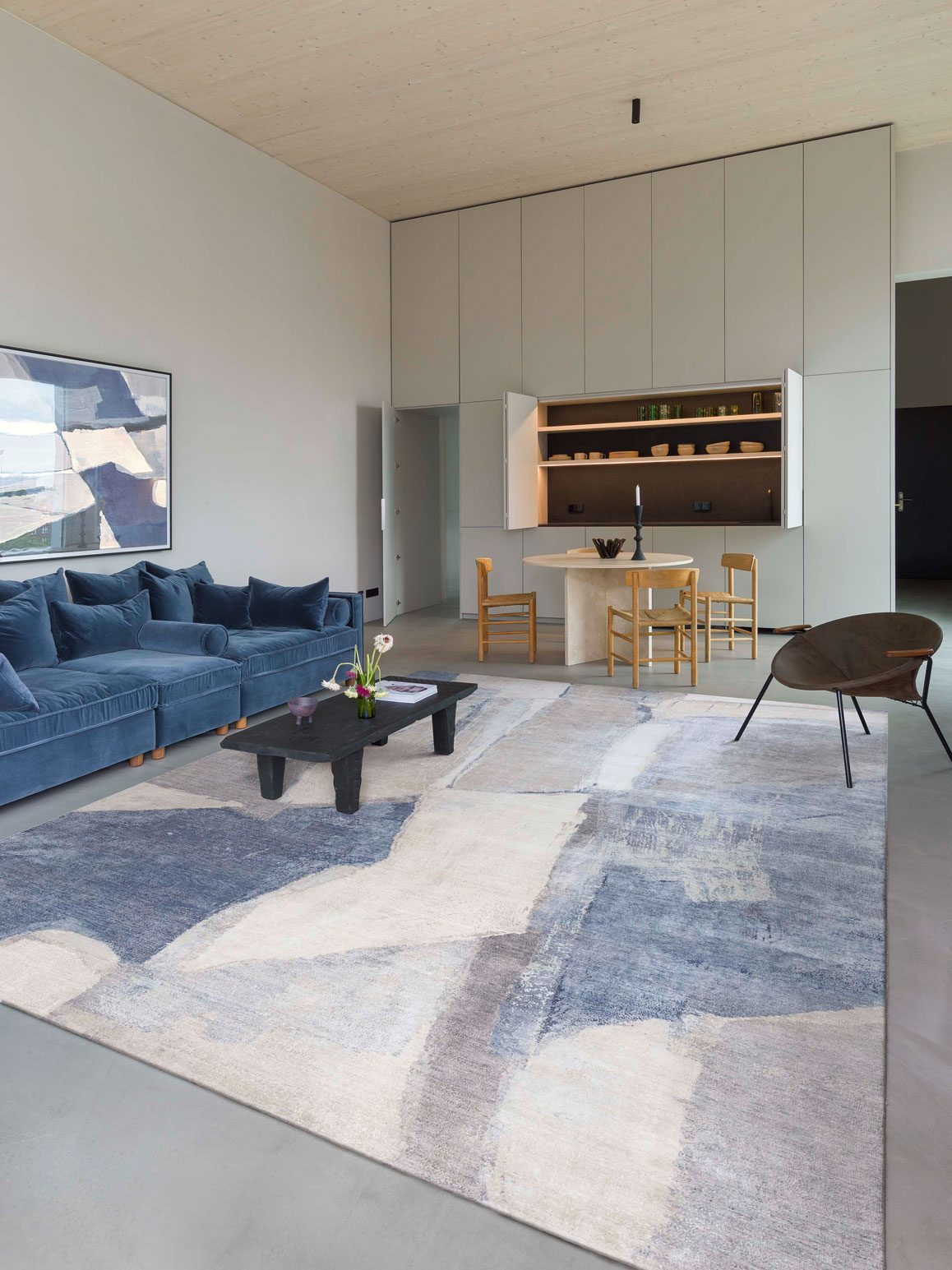 Original Hand-Knotted Silk / Wool Rug