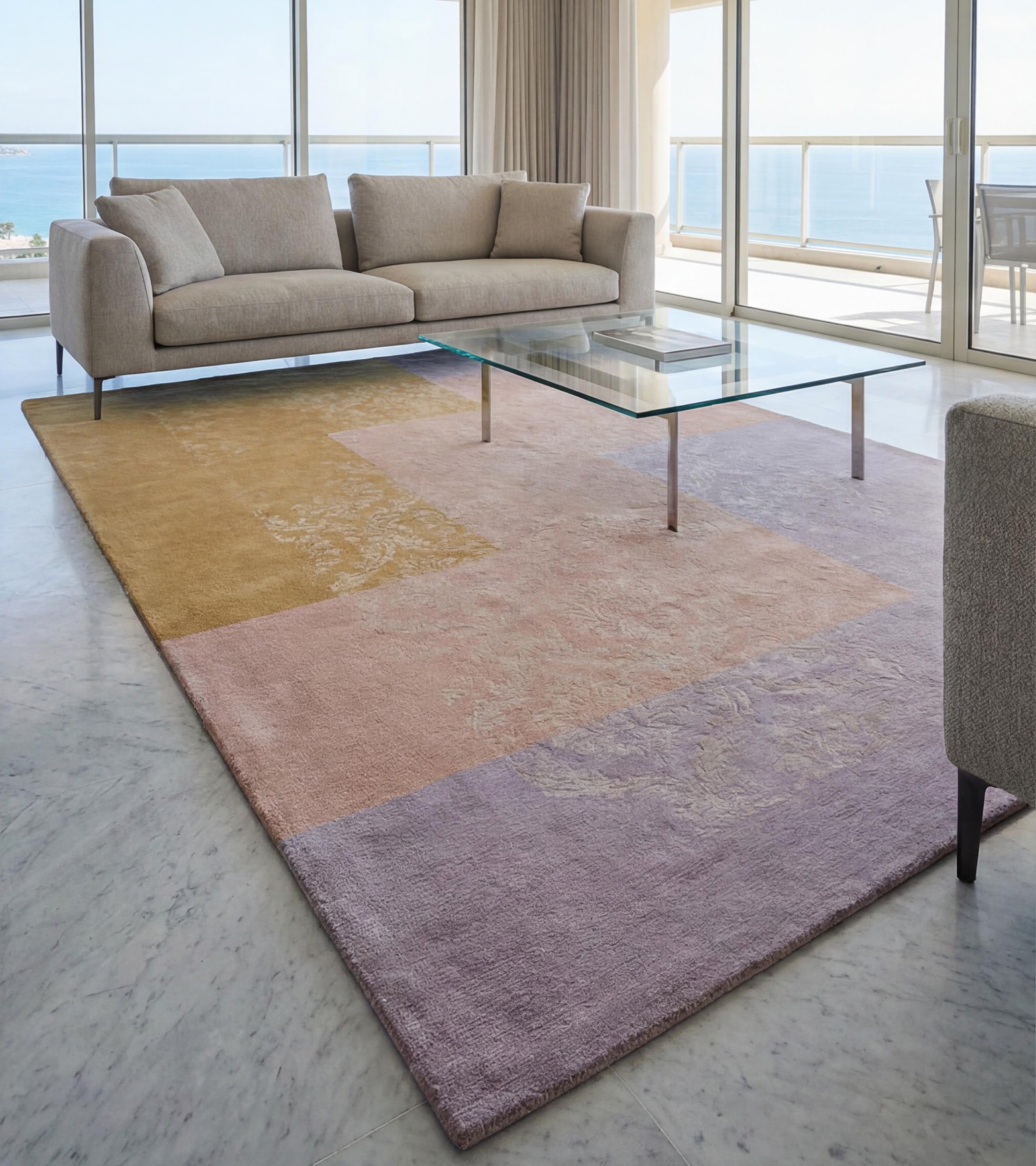 Dusty Mosaic Blush Artisan Rug