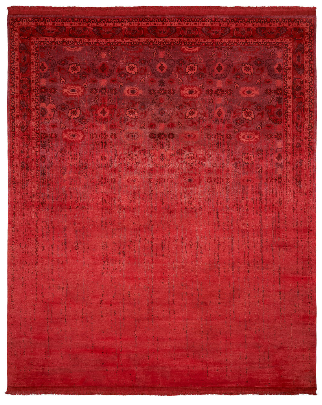 Bidjar Hand-woven Wool / Silk Red Luxurious Rug
